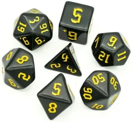 zestaw-7-kosci-czarne-zolty-nadruk-d4-20-k20-rpg-dandd-bg3-mtg-gra-planszowa