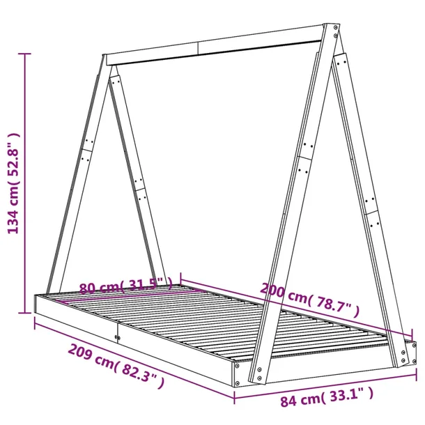 tipi-bed-frame-209x84x134cm-white