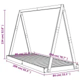 tipi-bed-frame-209x84x134cm-white