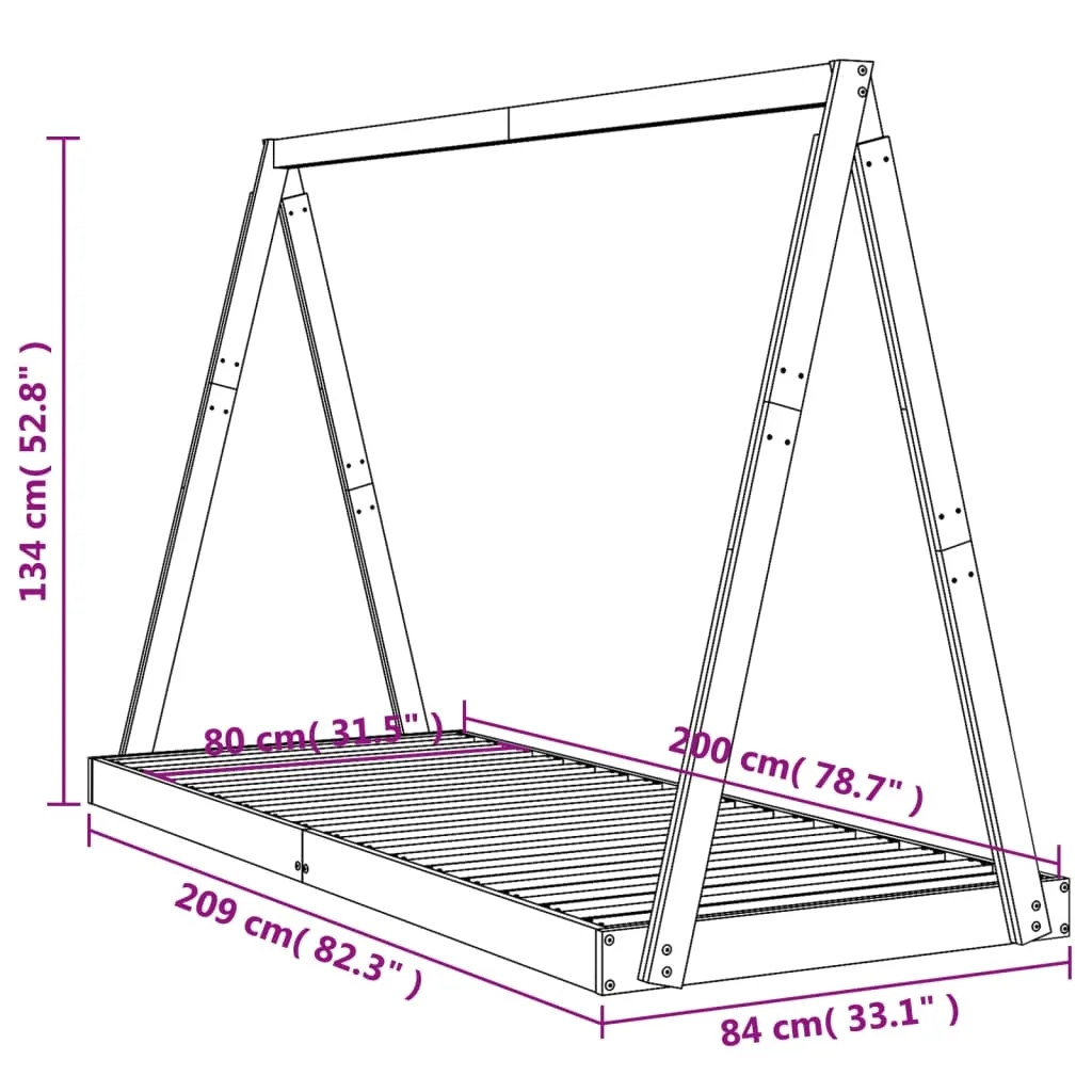 tipi-bed-frame-209x84x134cm-white