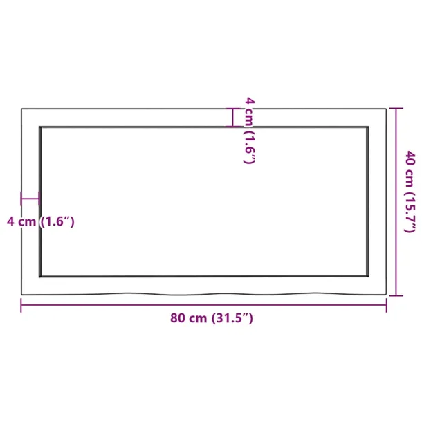 polka-scienna-rustykalna-debowa-80x40-cm-braz-stan-nowy