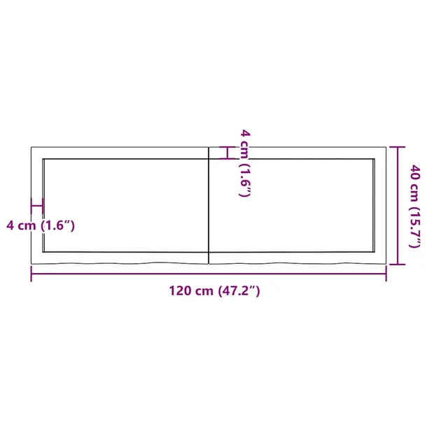 polka-scienna-rustykalna-120x40-cm-ciemny-braz-dab-stan-nowy