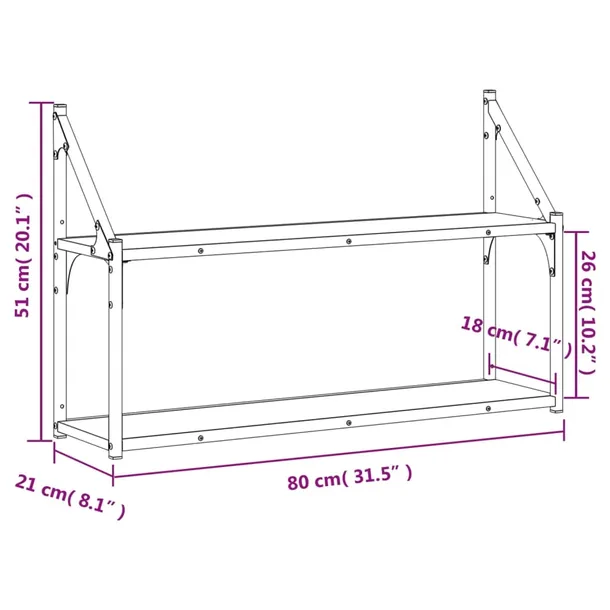regal-scienny-2-poziomowy-80x21x51-cm-dab-stan-nowy