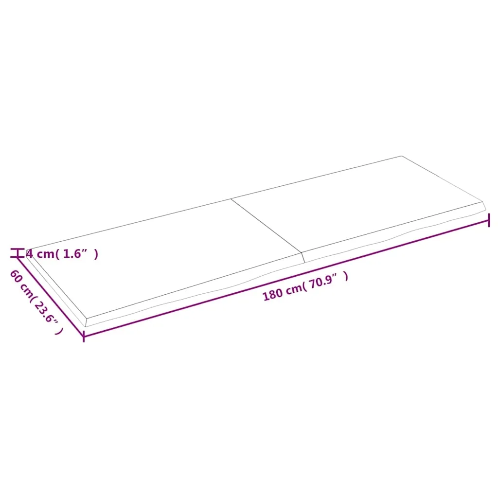 polka-scienna-debowa-180x60-cm-ciemny-braz-stan-nowy