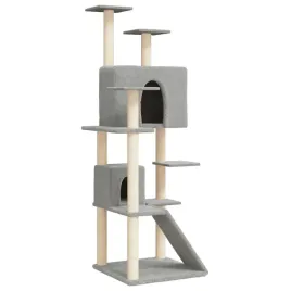 drapak-wielofunkcyjny-dla-kota-jasnoszary-67x60x153cm