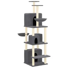 drapak-dla-kota-multifunctional-pluszowy-180cm-ciemnoszary