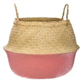 kosz-z-trawy-morskiej-43x33-cm-kolor-roz