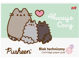 pusheen-szkolny-blok-techniczny-a4-the-cat-bialy-10-arkuszy-190-g-m-kot