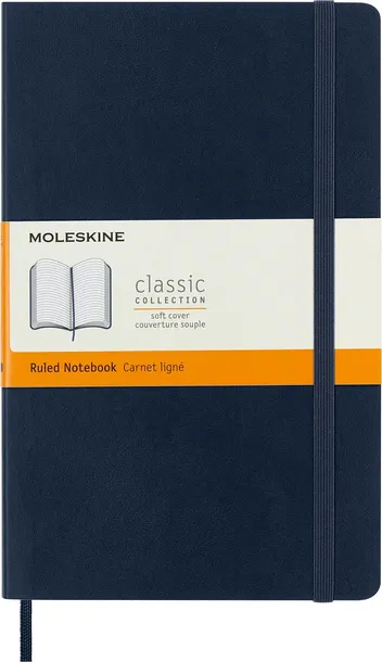 Notes Moleskine Classic L (13x21cm) w linie, miękka oprawa, granatowy