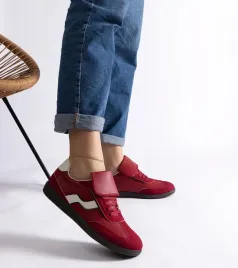 czerwone-niskie-sneakersy-sznurowane-edelmira