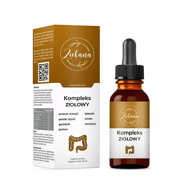 Kompleks Ziołowy NATURALNE ZIOŁA piołun orzech ZIELANA 50ml