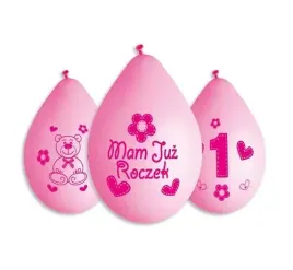 balony-wiszace-1-urodziny-5-szt-rozowe-dla-dziewczynki-roczek