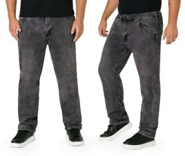 czarne-spodnie-jeans-meskie-texasy-dzinsy-z-szersza-luzna-nogawka-65427-w40