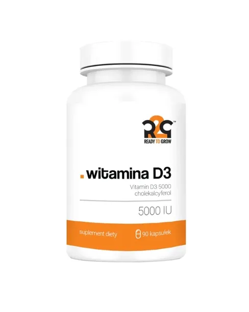 R2G Witamina D3 5000 IU 125ug D-3 Kości Mięśnie Skóra 90 kaps