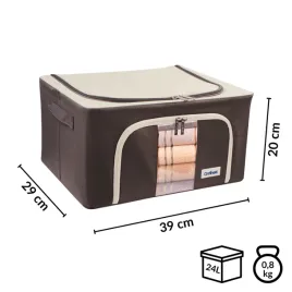 brazowy-organizer-z-uchwytami-i-okienkiem-pojemnosc-24l