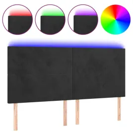 zaglowek-led-aksamitny-czarny-160x5x118-128cm