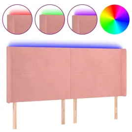 zaglowek-led-aksamitny-rozowy-183x16x118-128-cm