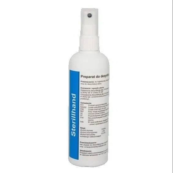 Płyn do dezynfekcji Alpinus Sterillhand 250ml spray dezynfekcja rąk i skóry