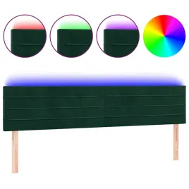 zaglowek-led-aksamitny-ciemnozielony-180x5x78-88-cm