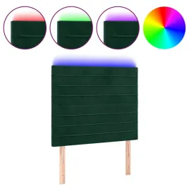 zaglowek-led-aksamit-ciemnozielony-90x5x118-128-cm