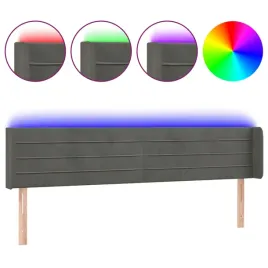 zaglowek-led-aksamitny-ciemnoszary-183x16x78-88-cm