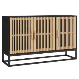 klasyczna-szafka-czarna-tworzywo-drewnopochodne-zelazo-105x30x65cm