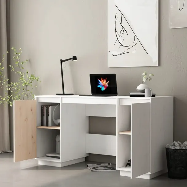 biurko-sosnowe-biale-140x50x75-cm