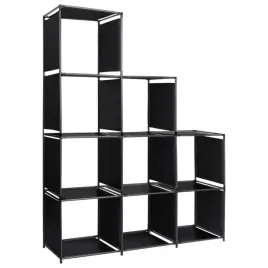 regal-schodkowy-9-przegrodek-czarny-130x45x170-cm