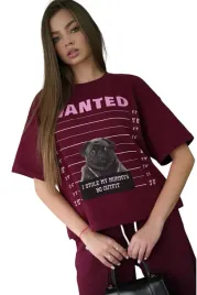 damski-t-shirt-koszulka-z-krotkim-rekawem-bordowa-bg-pug-m