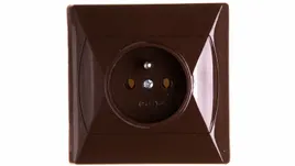 akcent-gniazdo-pojedyncze-z-u-brazowe-gp-1az-24