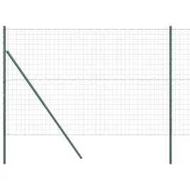ogrodzenie-z-slupkiem-zielony-15-x-10-m-stal