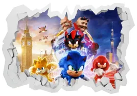 sonic-3-naklejki-na-sciane-3d-100x70