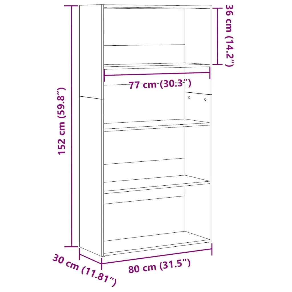 biblioteczka-biala-80x30x152-cm-stan-nowy