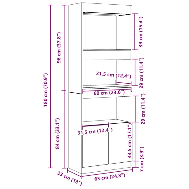 kredens-dab-sonoma-63x33x180-cm-stan-nowy-glebokosc-mebla-33-cm