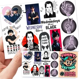 tatuaze-zmywalne-dla-dzieci-wednesday-wzory-oryginalne