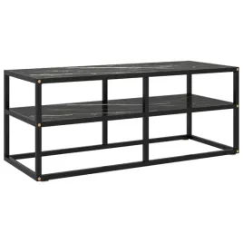 szafka-rtv-100x40x40-czarna-hartowane-szklo-stal-proszkowana