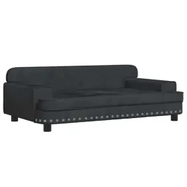 dziecieca-sofa-aksamitna-czarna-90x53x30cm