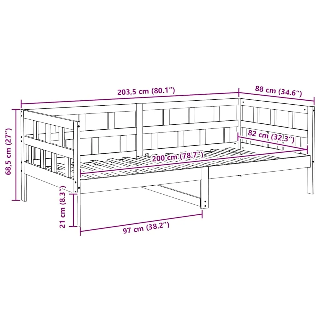 lezanka-rustykalna-biala-2035x86x685cm-stan-nowy