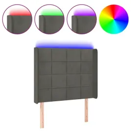 zaglowek-led-aksamit-83x16x118-128-cm-ciemnoszary