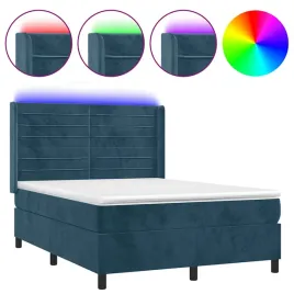 lozko-kontynentalne-z-led-203x147x118-128-ciemnoniebieskie
