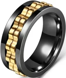 czarny-zloty-pierscionek-antystresowy-anxiety-ring-stal-chirurgiczna-stres