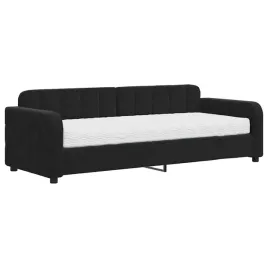 sofa-lozko-2-w-1-z-materacem-aksamit-czarny-223x91x71-cm