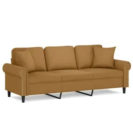 sofa-aksamit-3-osobowa-brazowa-212x77x80-cm-2-poduszki-40x40-cm