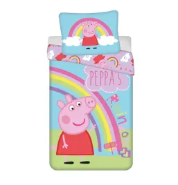 posciel-140x200-swinka-peppa-tecza-niebieska-kolorowa-poszewka-70x90