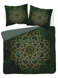 posciel-160x200-butelkowozielona-z-mandala-w-stylu-boho-floral-elegance