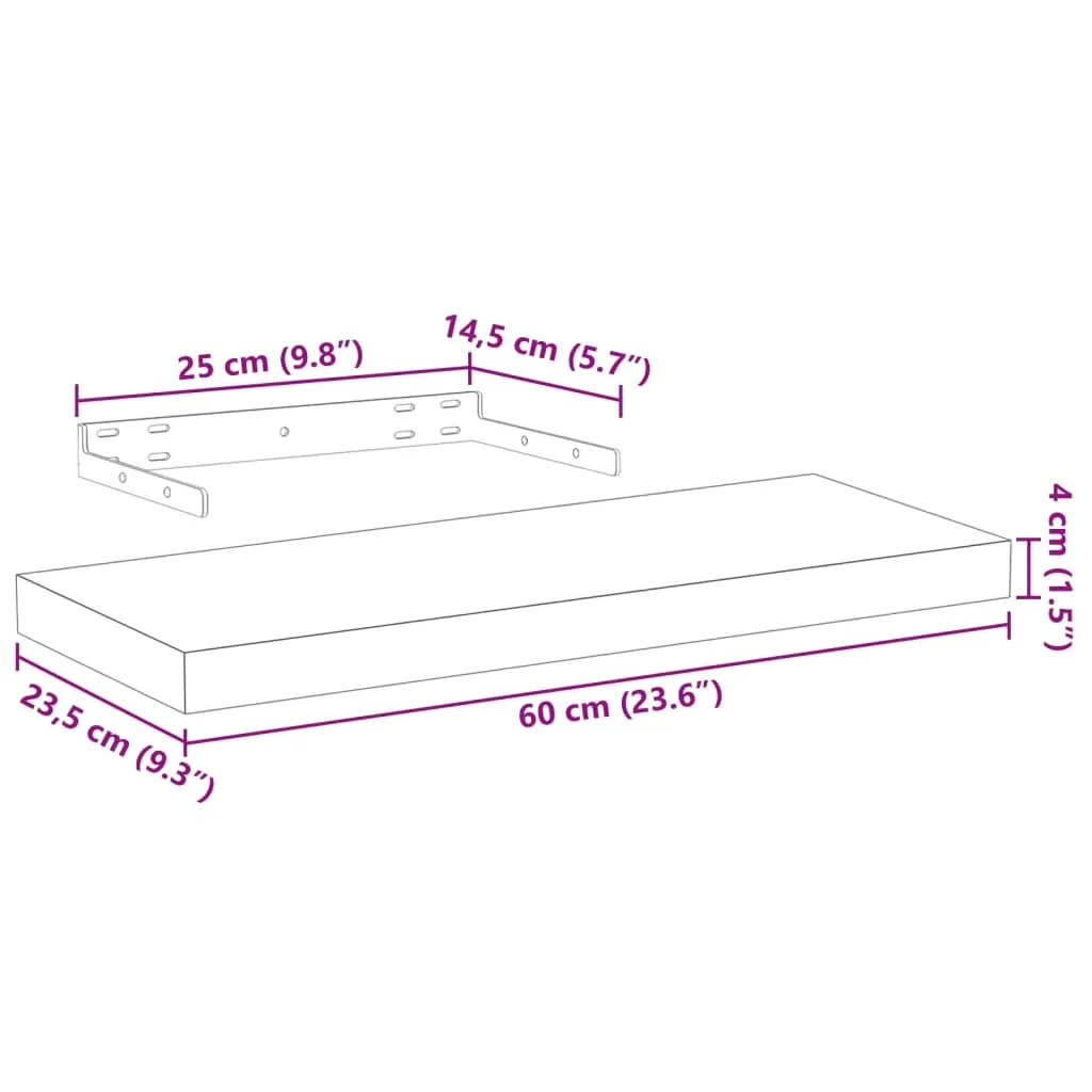polka-scienna-debowo-biala-60x235x4cm-stan-nowy