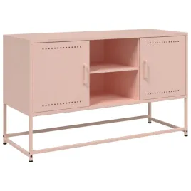 szafka-tv-industrialna-rozowa-stal-1005x39x605-cm