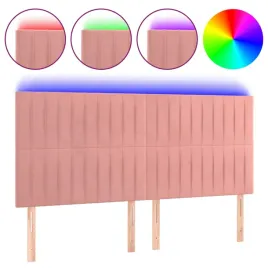 zaglowek-led-aksamitny-rozowy-180x118-cm