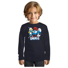 bluzka-dziecieca-koszulka-t-shirt-dlugi-rekaw-smerfy-110-122
