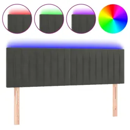 zaglowek-led-aksamit-ciemnoszary-144x5x78-88-cm